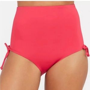 NWOT Spanx Swim High Rise Brief Hibiscus XL